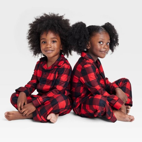 NEW! Toddler Red Buffalo Check Matching Family Pajama Set by Wondershop - Picture 1 of 9